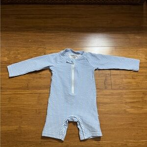 Caden Lane Seersucker Shortie Swimsuit